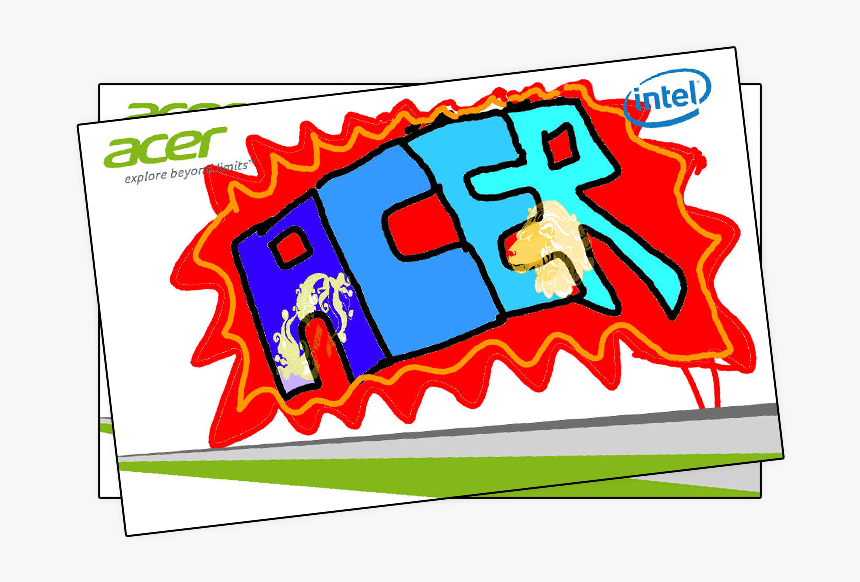 Aacer Digital Graffiti Wall Branded Print - Intel, HD Png Download