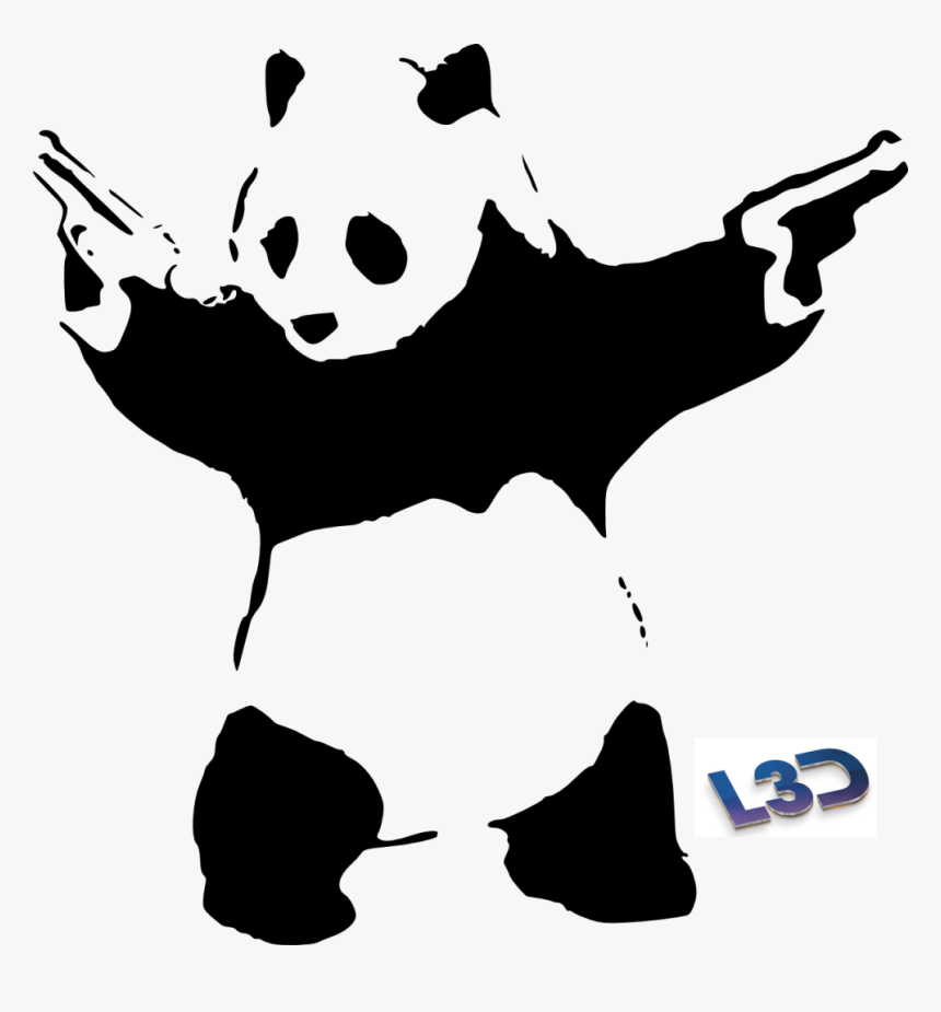 Panda With Guns Vector, HD Png Download