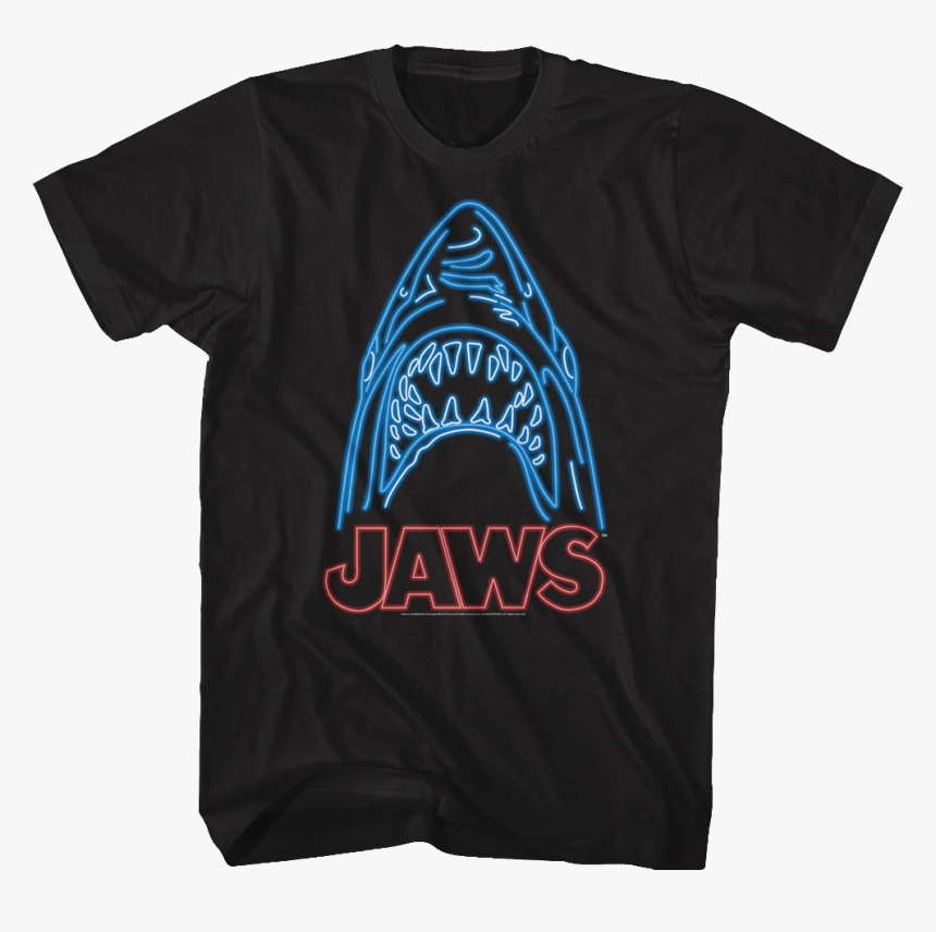 Neon Shark Jaws T-shirt - T Shirt Biff Tannen, HD Png Download