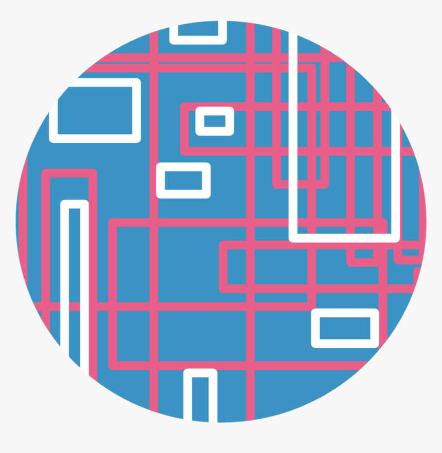 Circle Squares Patterns Asthetic Background - Circle, HD Png Download