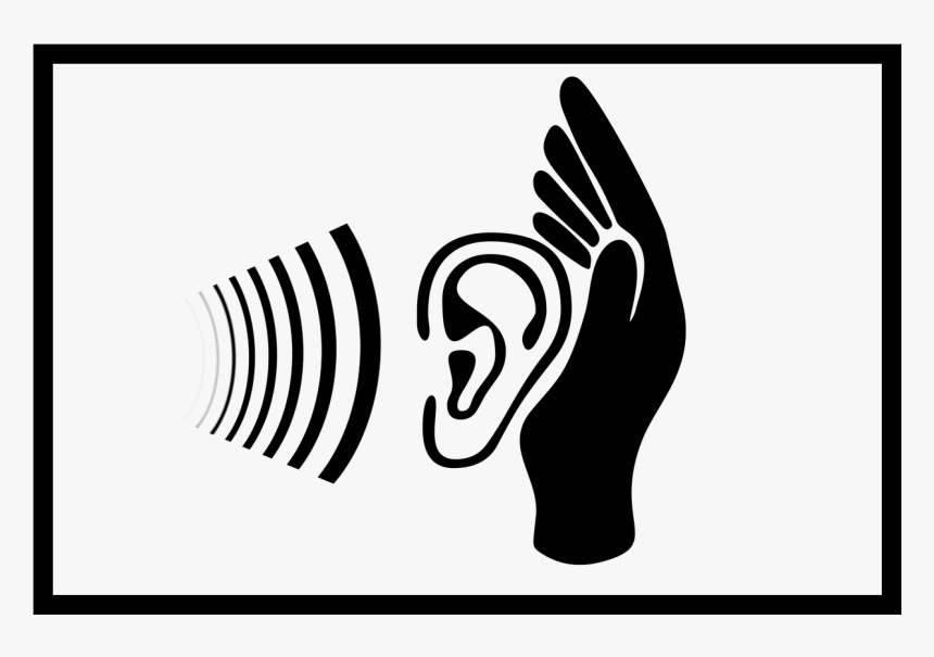 Silhouette Of Ear Hearing, HD Png Download