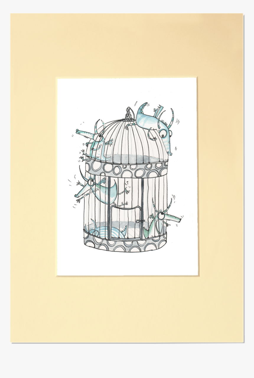 Dragons In A Birdcage Mount - Sketch, HD Png Download