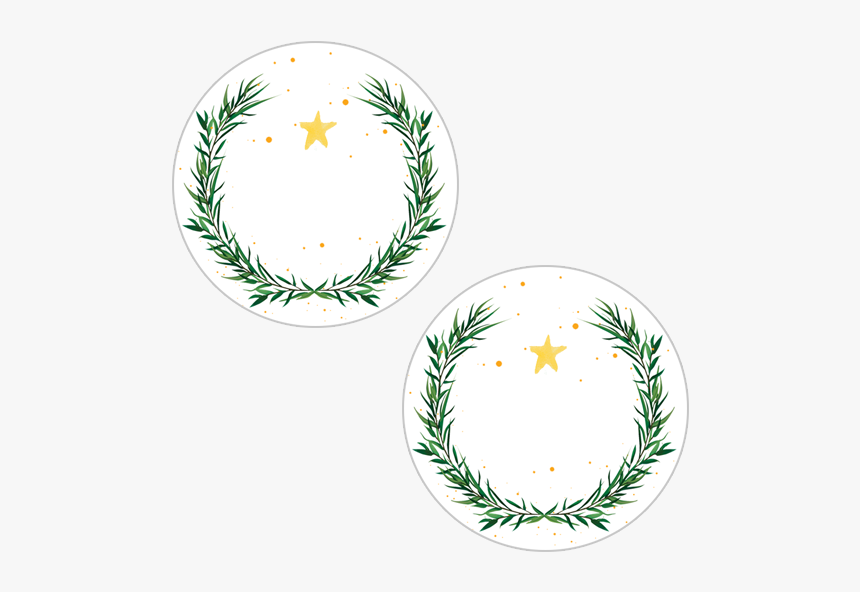 Christmas Label Wreath, HD Png Download