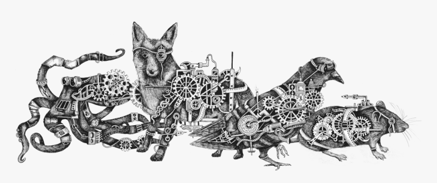 Steampunkfour - Artificial Intelligence Animals, HD Png Download