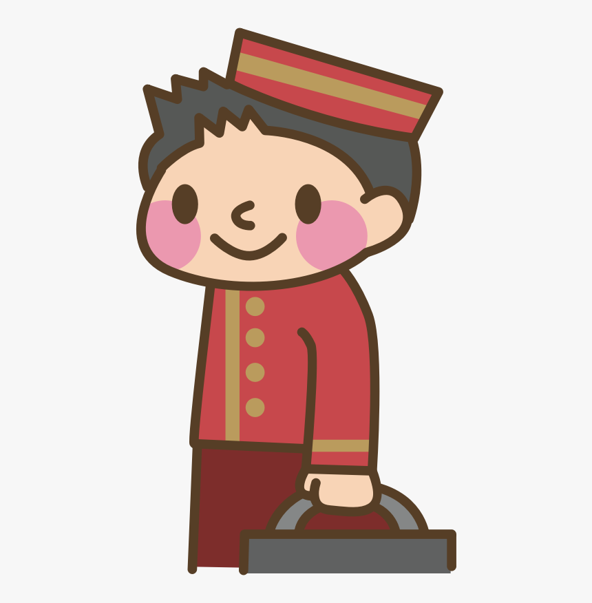 Transparent Vintage Suitcase Clipart - Bellboy Png, Png Download