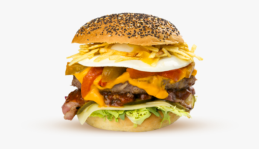 Hamburguesas Con Queso Huevo Bacon Pepinillo, HD Png Download