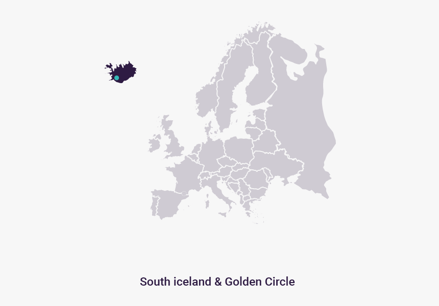 South Iceland & Golden Circle - Europe Map For Presentation, HD Png Download