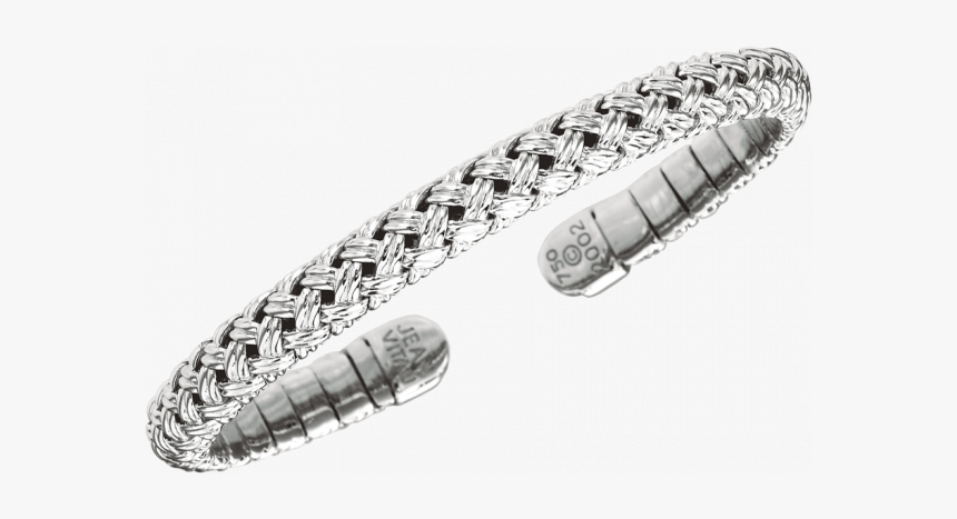 18kt White Gold Vannerie Spring Bracelet - Bangle, HD Png Download