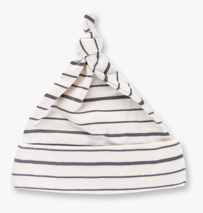 Charcoal French Stripe Knotted Hat - Beanie, HD Png Download