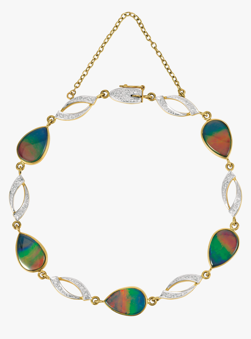 Nea 14k Yellow Gold Diamond Bracelet By Korite Ammolite - Necklace, HD Png Download