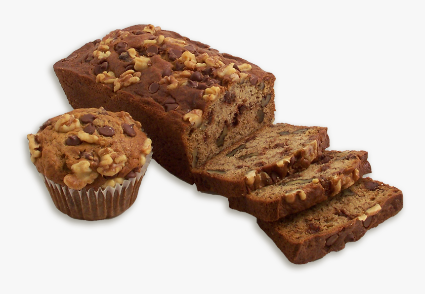 Banana Chocolate Chip Walnut Dessert Bread - Pumpkin Bread, HD Png Download