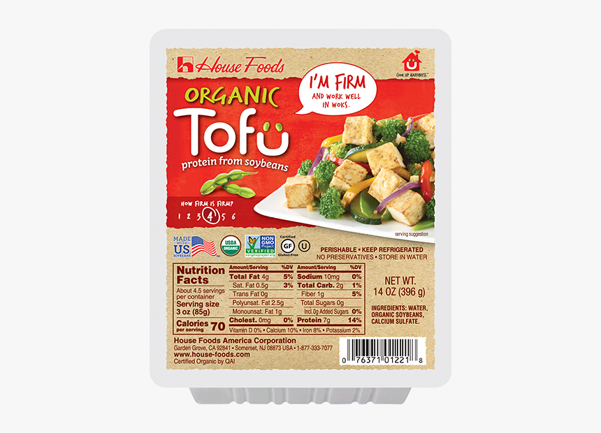 Organic Tofu Firm - 4 Oz Of Tofu, HD Png Download