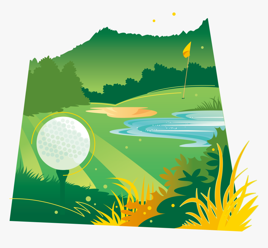 Grass Clipart Golf Ball - Golf Design Graphic, HD Png Download