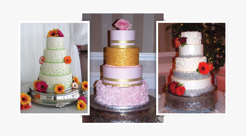 Custom Cakes By Jen Collage Home Page - Wedding Cake, HD Png Download