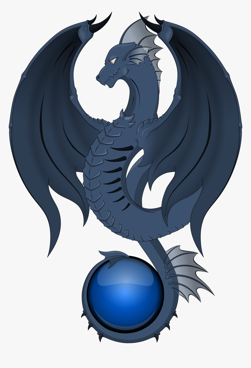 Blue Dragon Clipart Clip Art - Public Domain Free Dragon, HD Png Download