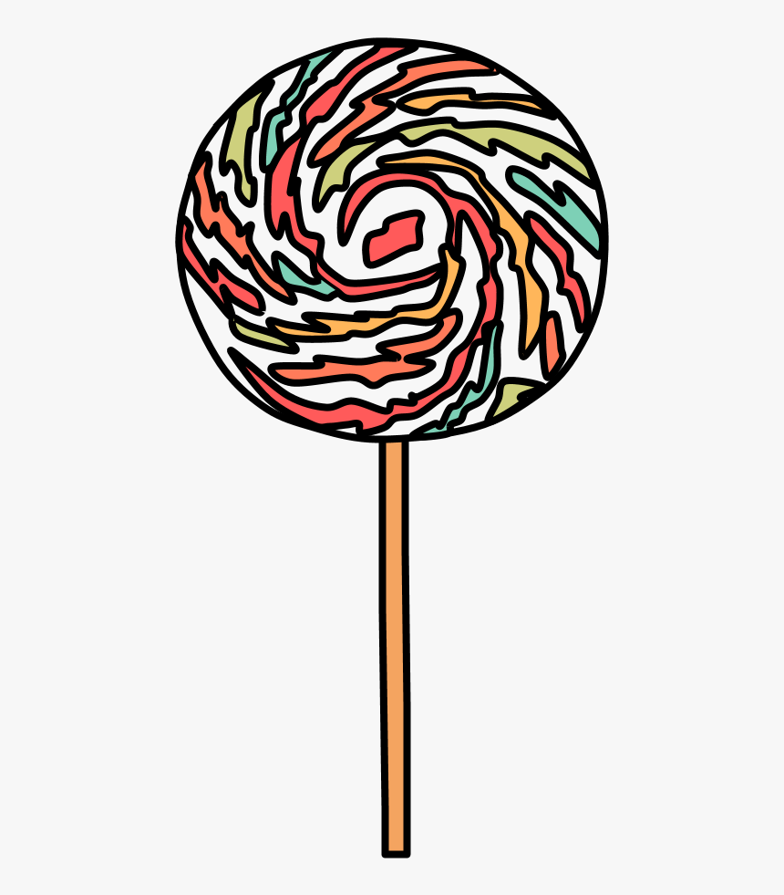 Lollipop, Large, Swirl, Pastel Colors, White, Png - Red Yellow Green Blue Lollipop, Transparent Png