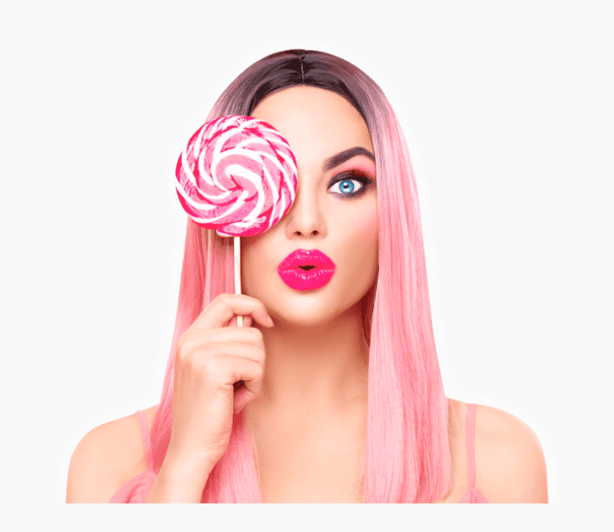 Transparent Lollipops Png - Pick Girl With Lollipop, Png Download