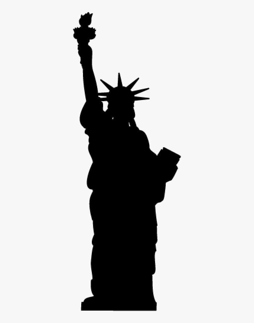 Statue Of Liberty Silhouette - Silhouette Statue Of Liberty Clipart, HD Png Download