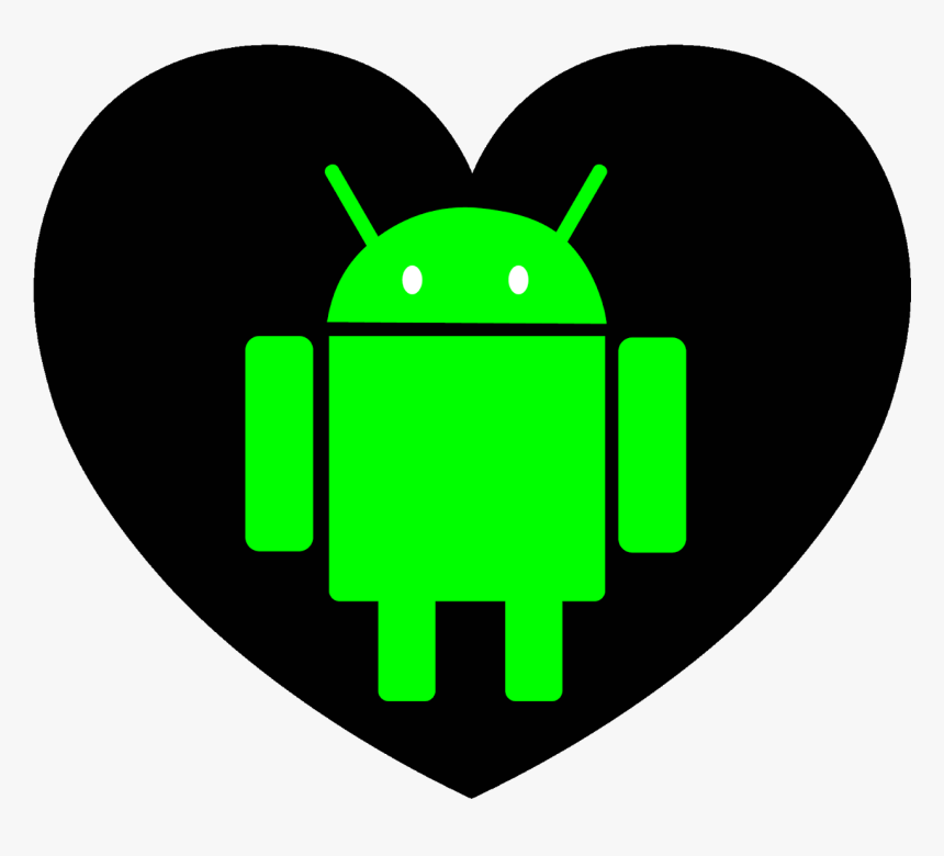 Black Love Android Clipart Png Transparent Background - Portable Network Graphics, Png Download