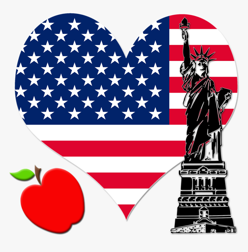 New York Ny Apple The Statue Of Liberty - Happy Us Independence Day, HD Png Download