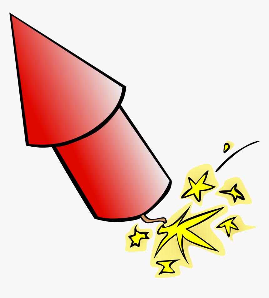 Cartoon Fireworks - Clipart Best - Firework Black And White, HD Png Download