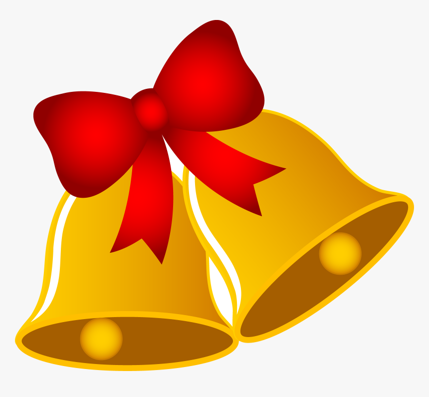 Christmas Bow Free Cliparts Clip Art Transparent Png - Clip Art Christmas Bells, Png Download