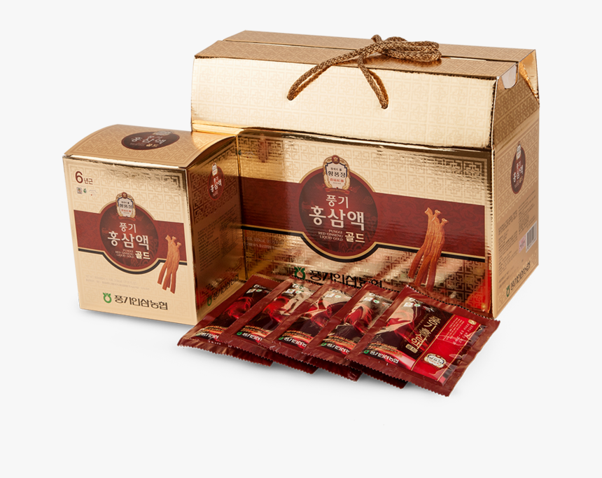 Korean Red Ginseng Liquid Gold - Box, HD Png Download