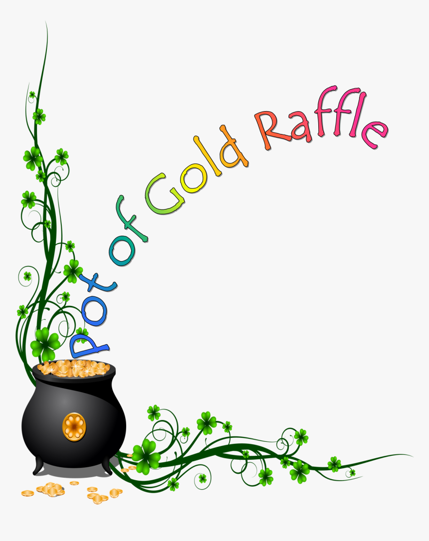 Improved Pictures Of Pots Gold Free Rainbow And Pot - 50 50 Raffle Pot Of Gold, HD Png Download