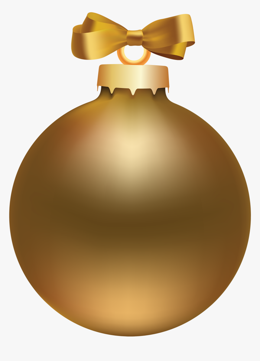 Golden Style Christmas Ball Png Clipart - Perfume, Transparent Png