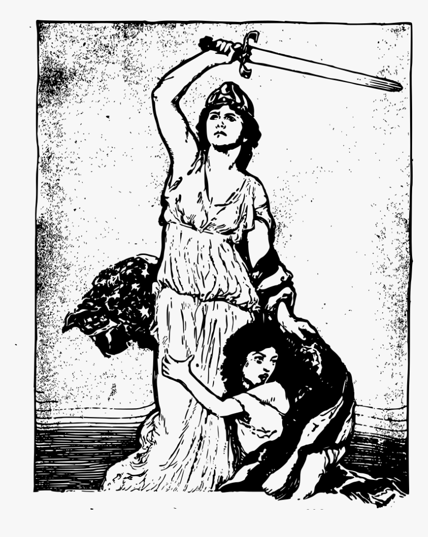 Lady Liberty And A Sword - Lady Liberty Sword, HD Png Download