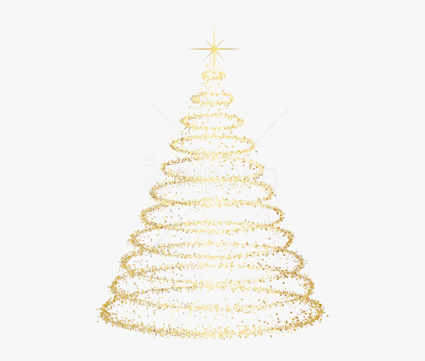 Christmas Cliparts Transparent Gold - Gold Christmas Tree Transparent, HD Png Download