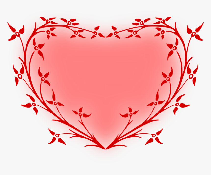 Transparent Floral Heart Clipart - Heart, HD Png Download