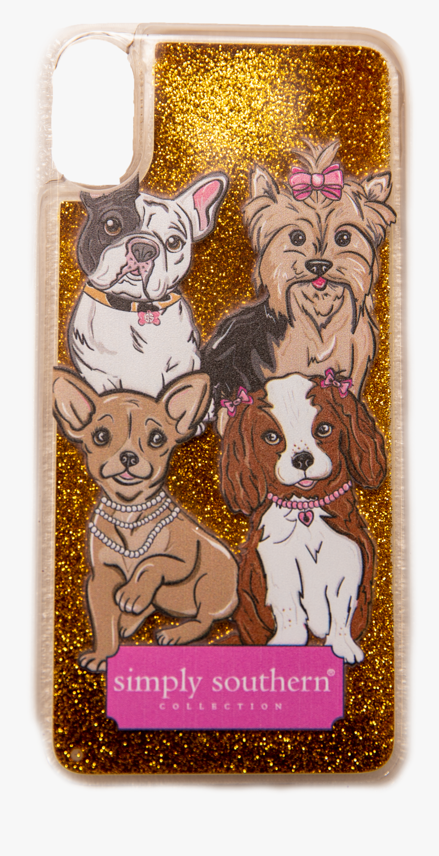 Dog Gold Glitter Phone Case 
 Class Lazyload Lazyload - Cartoon, HD Png Download