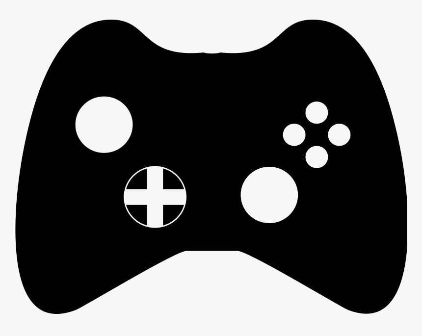 Xbox 360 Controller Xbox One Controller Wii Clip Art - Black And White Controller, HD Png Download