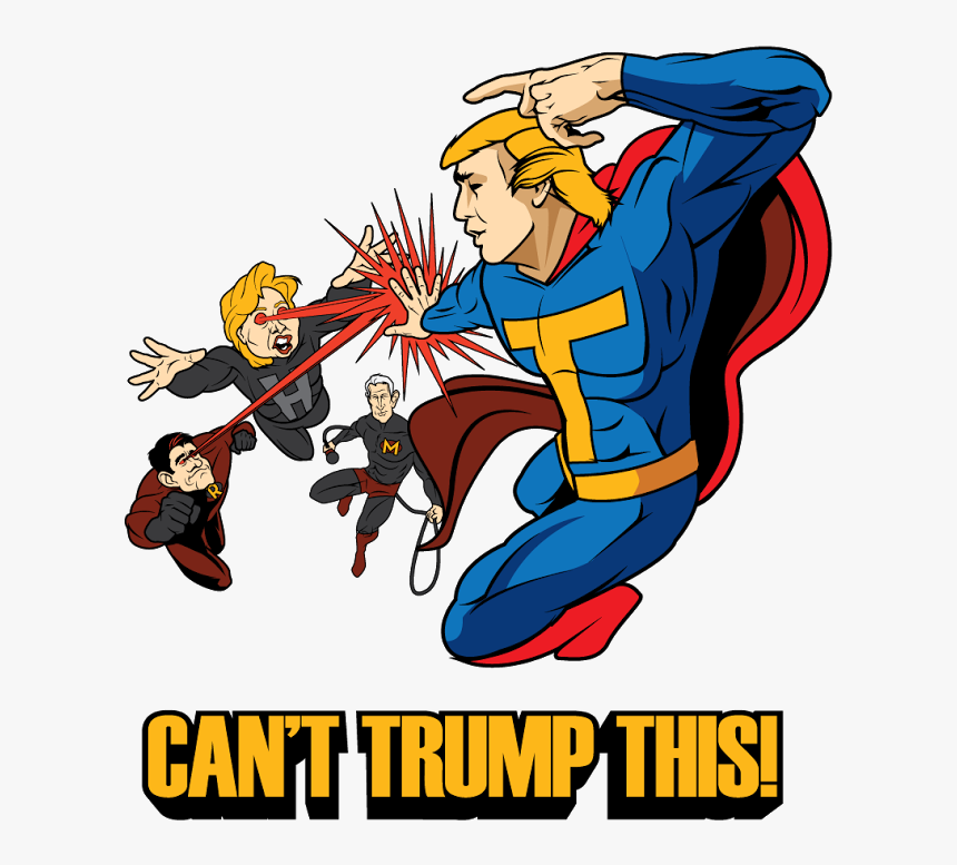 Cartoon Trump Superman, HD Png Download