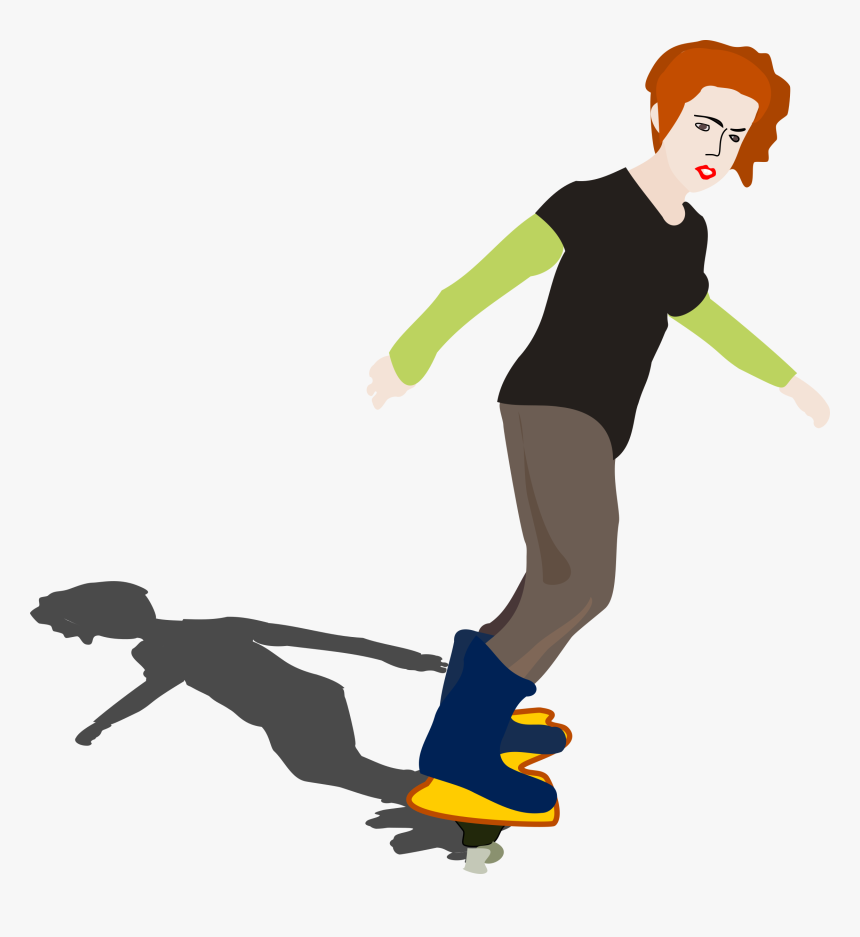 Girl On Skateboard Clip Arts - Girl On Skateboard Clipart Transparent, HD Png Download