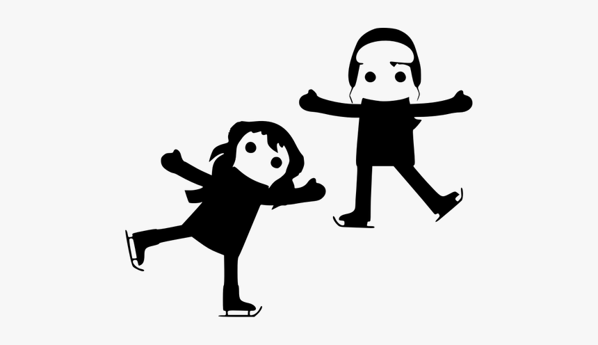 Ice Skating Children Vector Graphics - Ice Skating Images Free, HD Png Download