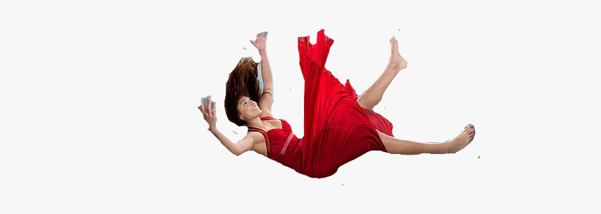 Woman Falling Png - Woman Falling In Dress, Transparent Png