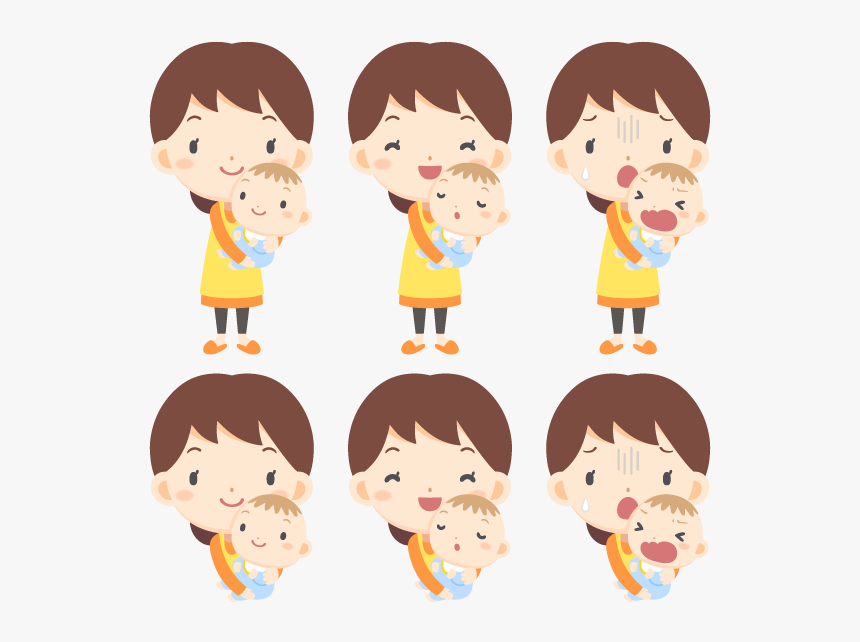 Cartoon Boy Different Emotions Png, Transparent Png