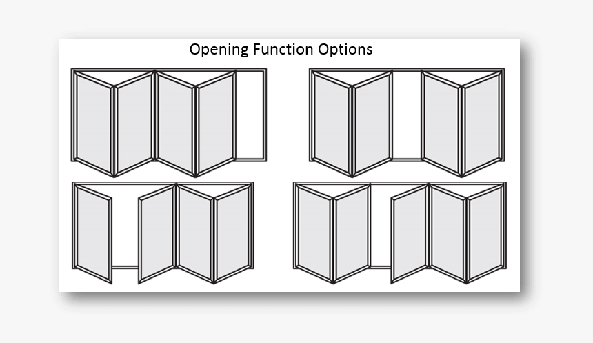 Bifold Door Options - 4 Panel Bi Folding Door, HD Png Download