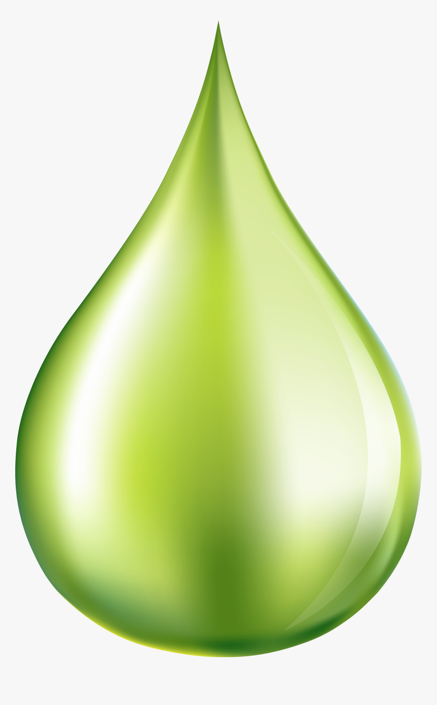 Transparent Water Drop Png - Gota De Agua Color Verde, Png Download