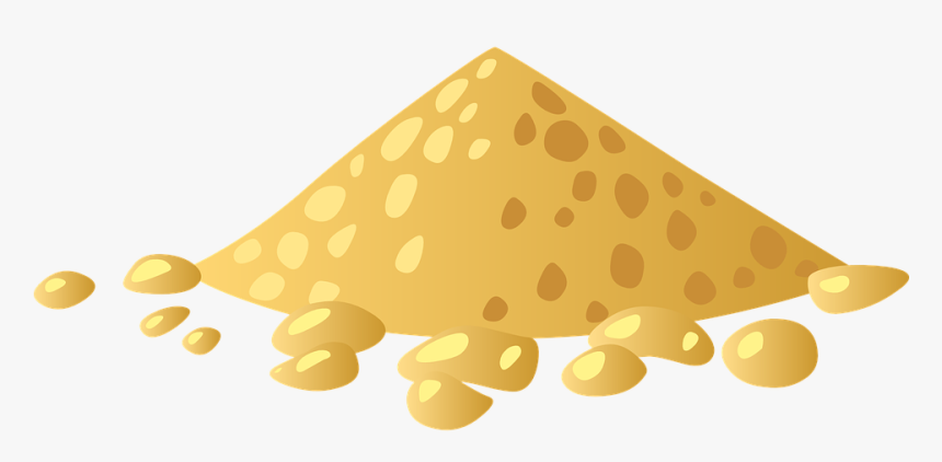 Pile, Heap, Pyramid, Yellow, Rocks, Stones, Hill - Cartoon Pile Of Sand, HD Png Download
