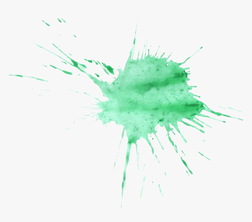 Watercolor Splatter Green Transparent, HD Png Download