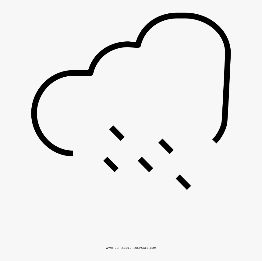 Lluvia Página Para Colorear - Heart, HD Png Download