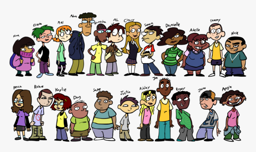 School Cliparts Transparent Middle - High School Students Cartoon, HD Png Download