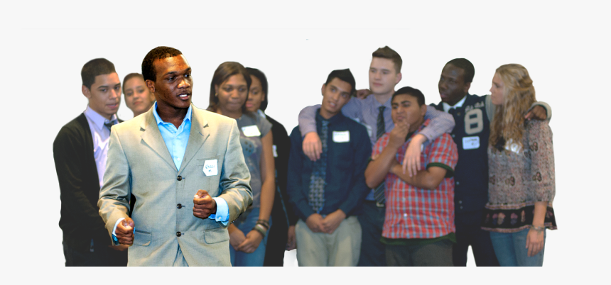 High School Student Speaking Amidst A Crowd Png Posse - Gentleman, Transparent Png