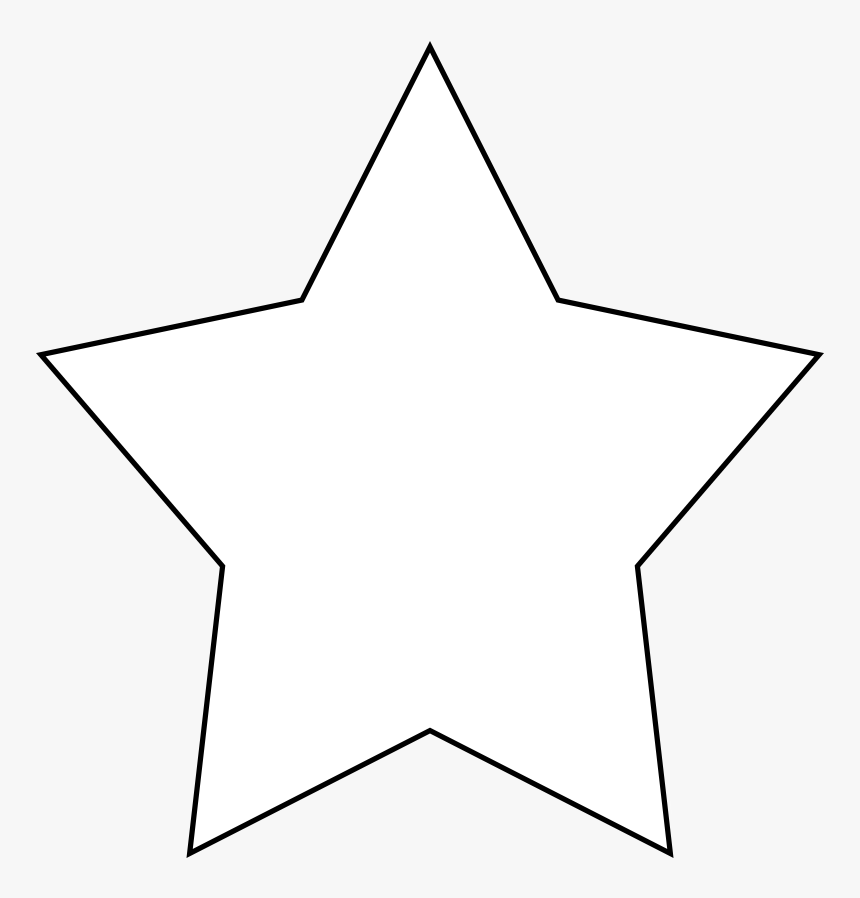 5-point Star Clipart - Vector White Star Png, Transparent Png
