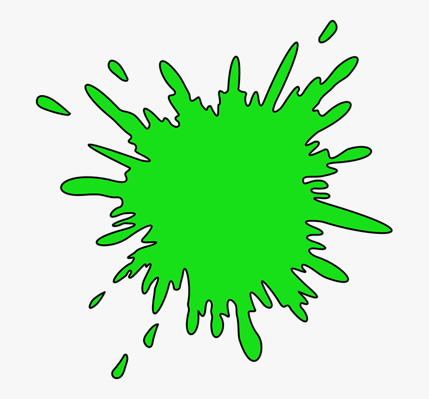 Splat, Green, Mess, Splashing, Style, Backdrop, Stain - Splash Clipart, HD Png Download
