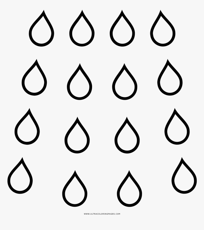 Gotas Página Para Colorear - Gotas Para Colorear, HD Png Download