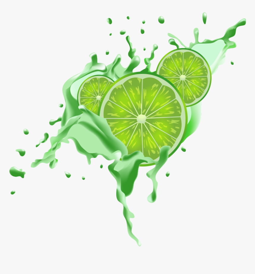 #mq #green #lime #splash #fruits - Green Lemon Png, Transparent Png